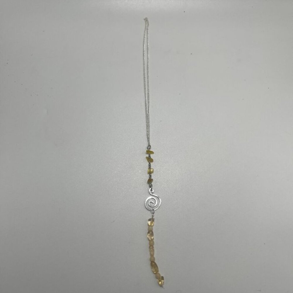 Honey Calcite and Yellow Agate Beaded Hanging Wall Decor